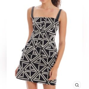 Allison New York B&W Geo Print Set (VIOLET TOP and GRACE SKIRT) NWT Size XS